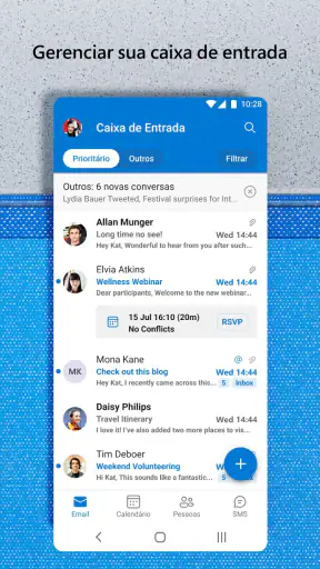 Microsoft Outlook Lite: Email screenshot