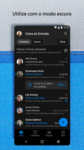 Microsoft Outlook Lite: Email screenshot