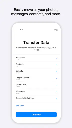 Migrar para iOS screenshot