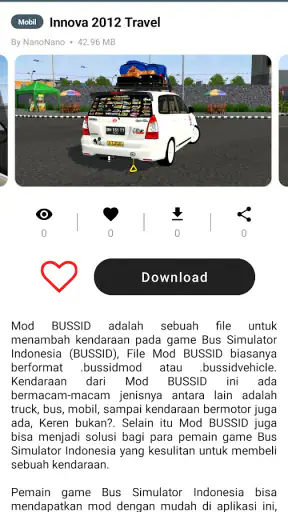 Mod Bussid Innova Travel screenshot