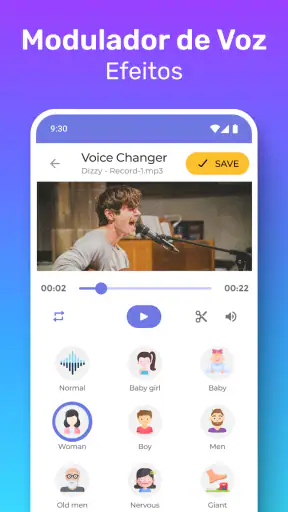 Modificador de voz de vídeo screenshot