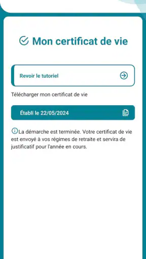 Mon certificat de vie screenshot