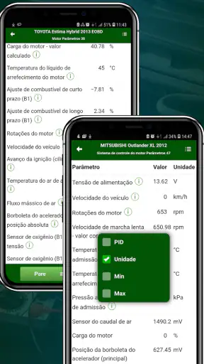 MotorData OBD ELM car scanner screenshot