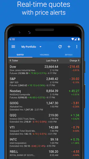 My Stocks Portfolio screenshot