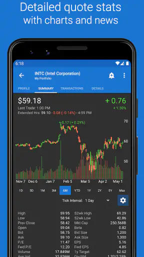 My Stocks Portfolio screenshot