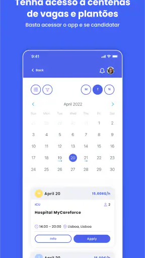 MyCareforce - Plantões e Vagas screenshot
