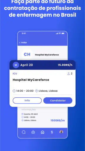 MyCareforce - Plantões e Vagas screenshot