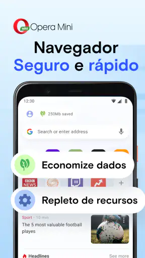 Navegador da Web Opera Mini screenshot