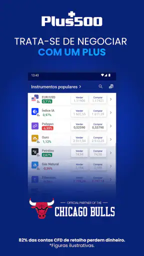 Negociação Plus500 screenshot