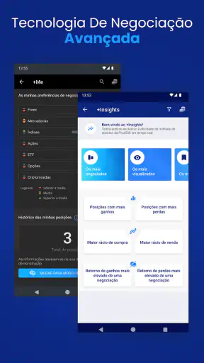 Negociação Plus500 screenshot
