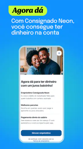 Neon cartão de crédito e conta screenshot