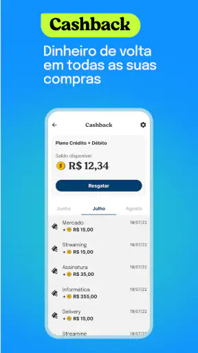 Neon cartão de crédito e conta screenshot