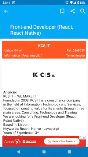 Net empregos Android screenshot