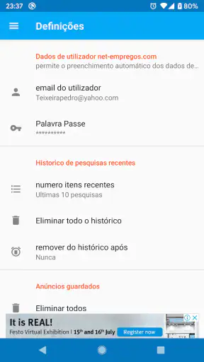 Net empregos Android screenshot