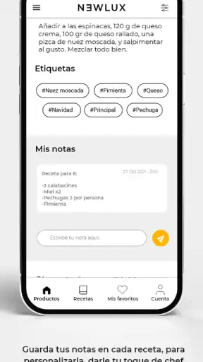 Newlux Recetas screenshot