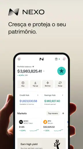 Nexo: Patrimônio cripto screenshot