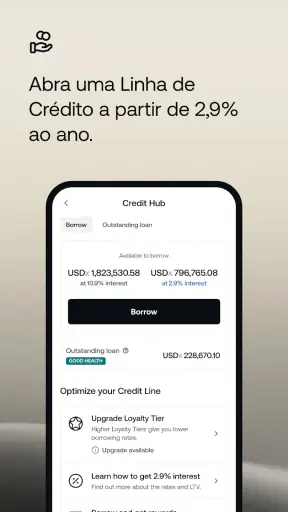 Nexo: Patrimônio cripto screenshot
