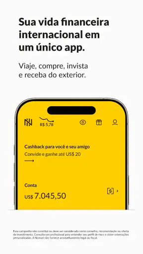 Nomad: Conta em Dólar e Cartão screenshot