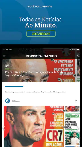 Notícias ao Minuto Portugal screenshot