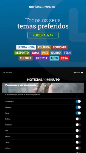 Notícias ao Minuto Portugal screenshot
