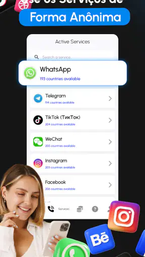 Números virtuais SMS - GetCode screenshot