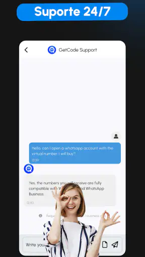 Números virtuais SMS - GetCode screenshot