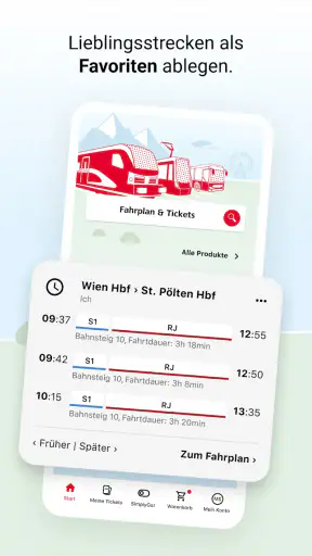 ÖBB Tickets screenshot