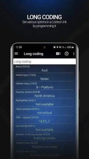 OBDeleven VAG car diagnostics screenshot