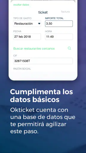 Okticket - Gestão de despesas screenshot