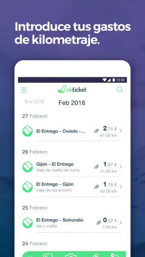 Okticket - Gestão de despesas screenshot