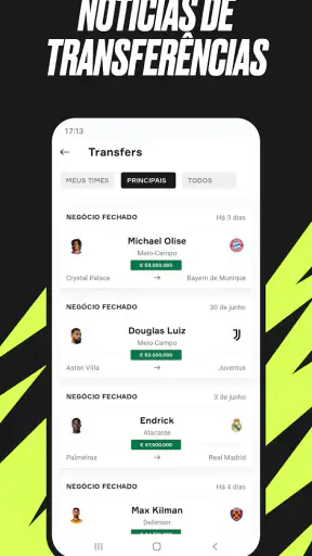 OneFootball Resultados Futebol screenshot
