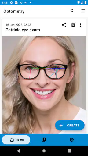 Optometry eye distance measure screenshot