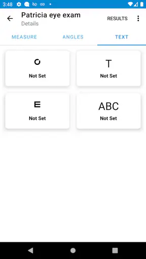 Optometry eye distance measure screenshot