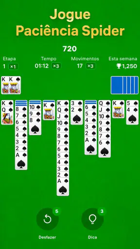 Paciência Spider screenshot