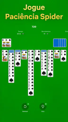 Paciência Spider screenshot