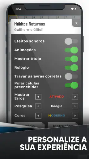 Palavras Cruzadas em Português screenshot