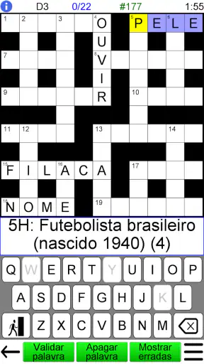 Palavras Cruzadas Portuguesas screenshot