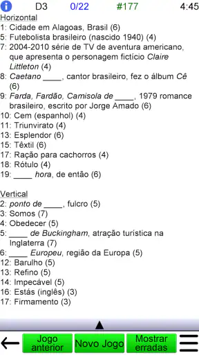 Palavras Cruzadas Portuguesas screenshot