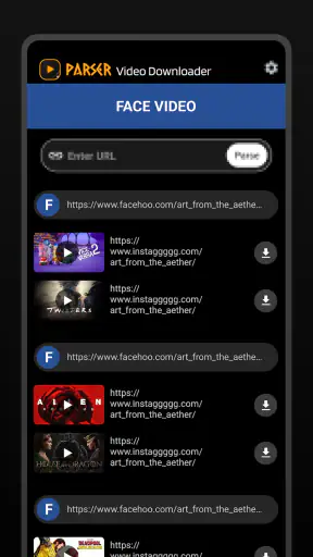 Parser screenshot