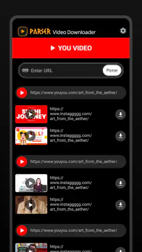 Parser screenshot