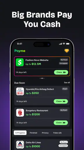 Payme: Class Action Payout screenshot
