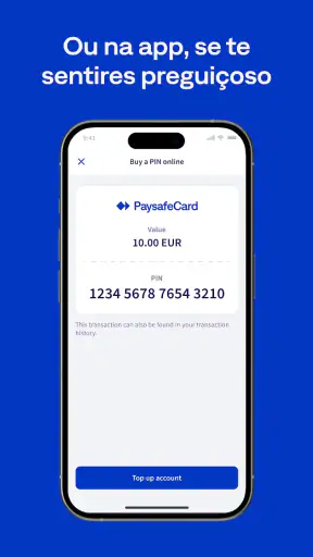 PaysafeCard-pagamento pré-pago screenshot