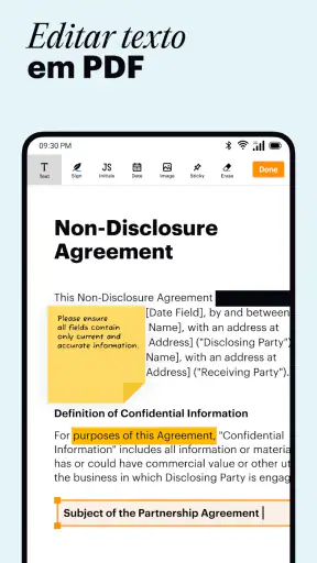 pdfFiller: editar arquivos PDF screenshot
