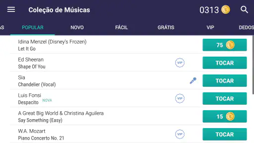 Piano Tocar e aprender músicas screenshot