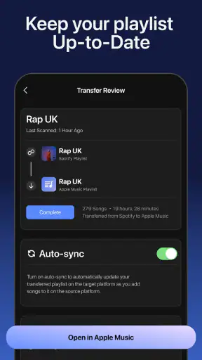 Playlist Transfer for My Music screenshot