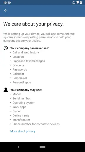 Portal da Empresa do Intune screenshot