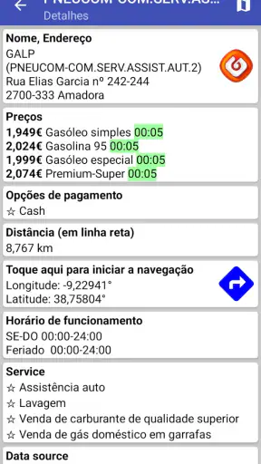 Postos de gasolina Portugal screenshot