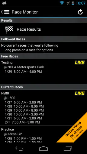 Race Monitor screenshot