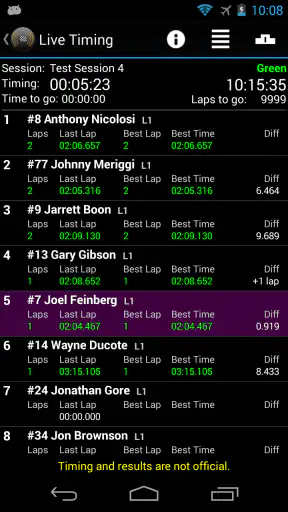 Race Monitor screenshot