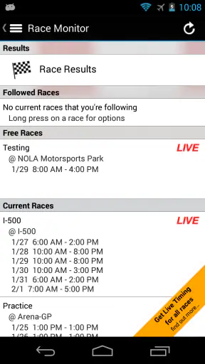 Race Monitor screenshot